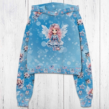 Pastel Xmas Angel Blue Panel